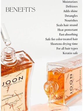 Join Saffron Hair Elixir Persian Secrets Hair Elixir - Pistachio & Rose 10ml
